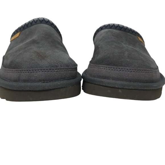 UGG Tasman Gray Suede Wool Open Back Slip On Slippers Mens 14 - Picture 8 of 14